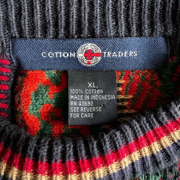 VTG 90’s Coogi Inspired Knit Crewneck Sweater - Picture 6 of 6